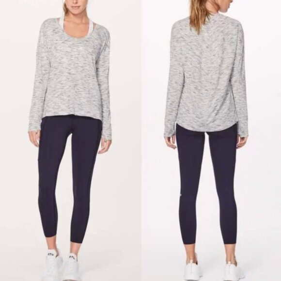 Lululemon Meant To Move Long Sleeve Tee‎ in Tiger Space Dye Black White No Size - Picture 3 of 8